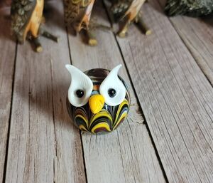 Super Cute Murano Italy Glass Owl Figurine